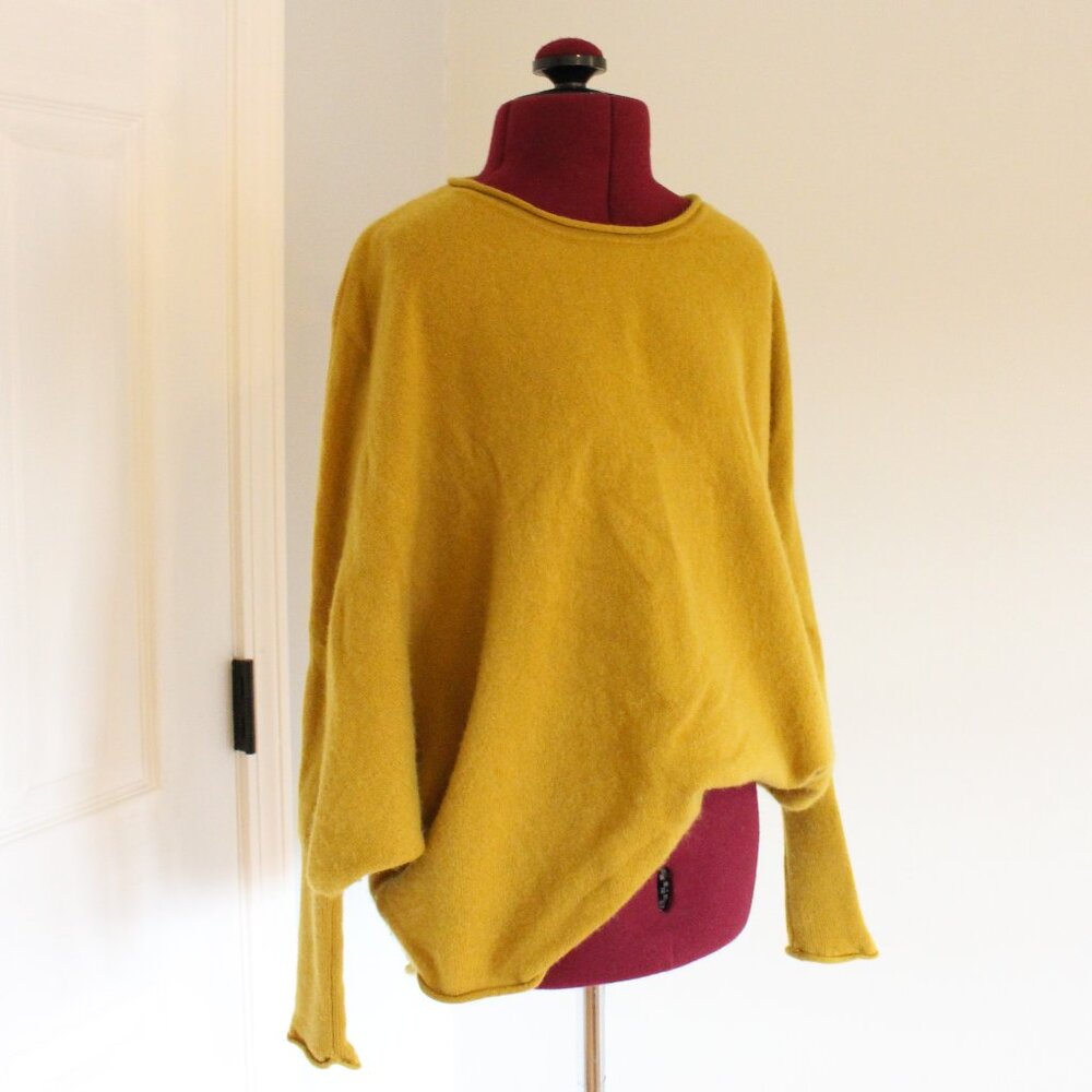 Mongolian Cashmere Batwing Mustard Sweater (Discontinued on Quince)